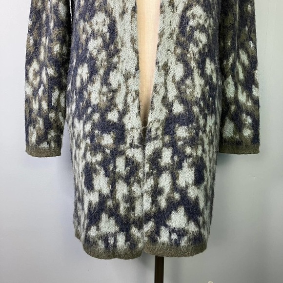 Adyson Parker Alpaca Wool Blend Abstract Open Front Cardigan Women's Size S - Picture 3 of 15